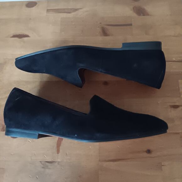 Vionic Willa Flats Womens 8 W Black Suede Loafers Comfort Casual - Picture 4 of 11